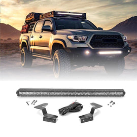 2005 - 2015 Toyota Tacoma 31" 150W LED Light Bar Grille Hidden Bumper Bracket Kit - WeiSen - ZT026+LED014+WI001 - A