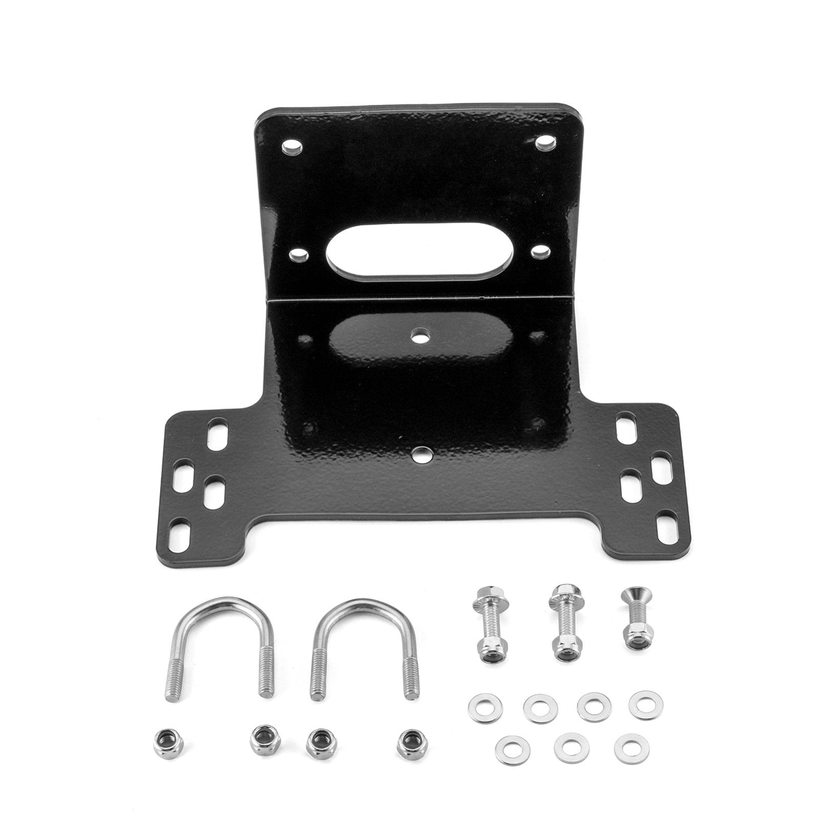 2005 - 2016 Kawasaki Mule 600/610 Steel UTV Winch Mounting Bracket Plate - WeiSen - 80106020