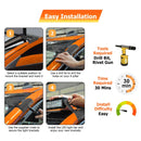 2005 - 2021 2nd Gen Nissan Frontier Upper Windshield 52" 300W Curved LED Light Bar Kit - WeiSen - 70101039+70202012+70203004