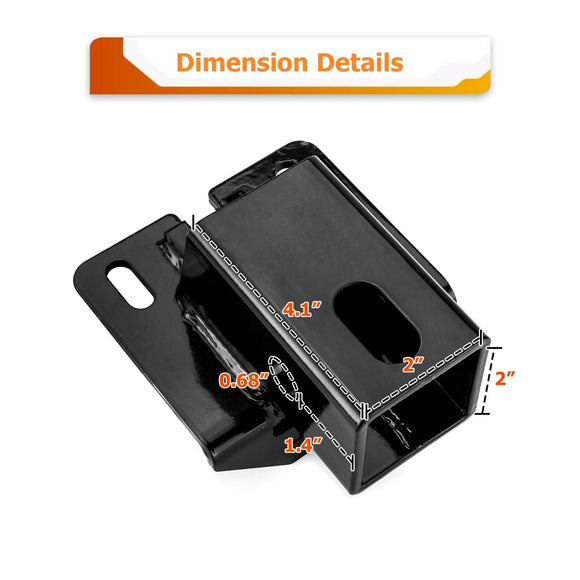 2005+ Polaris Sportsman 400 450 500 570 600 700 800 Hawkeye 325 400 Rear Towing Hitch 2" Receiver - WeiSen - 80107020