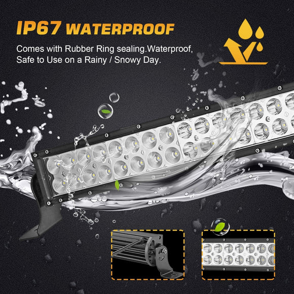 2006 - 2010 Hummer H3 50" Curved LED Light Bar + Roof Mount Brackets with Wiring Kit - WeiSen - ZT051+LED010+WI002