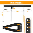 2006 - 2024 Yamaha Raptor 700R ATV Heavy Duty Rear Wide Grab Bar Bumper - WeiSen - 80306003