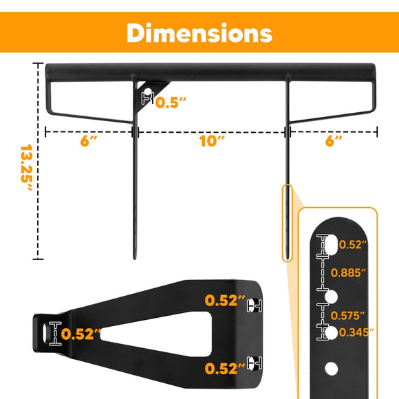 2006 - 2024 Yamaha Raptor 700R ATV Heavy Duty Rear Wide Grab Bar Bumper - WeiSen - 80306003