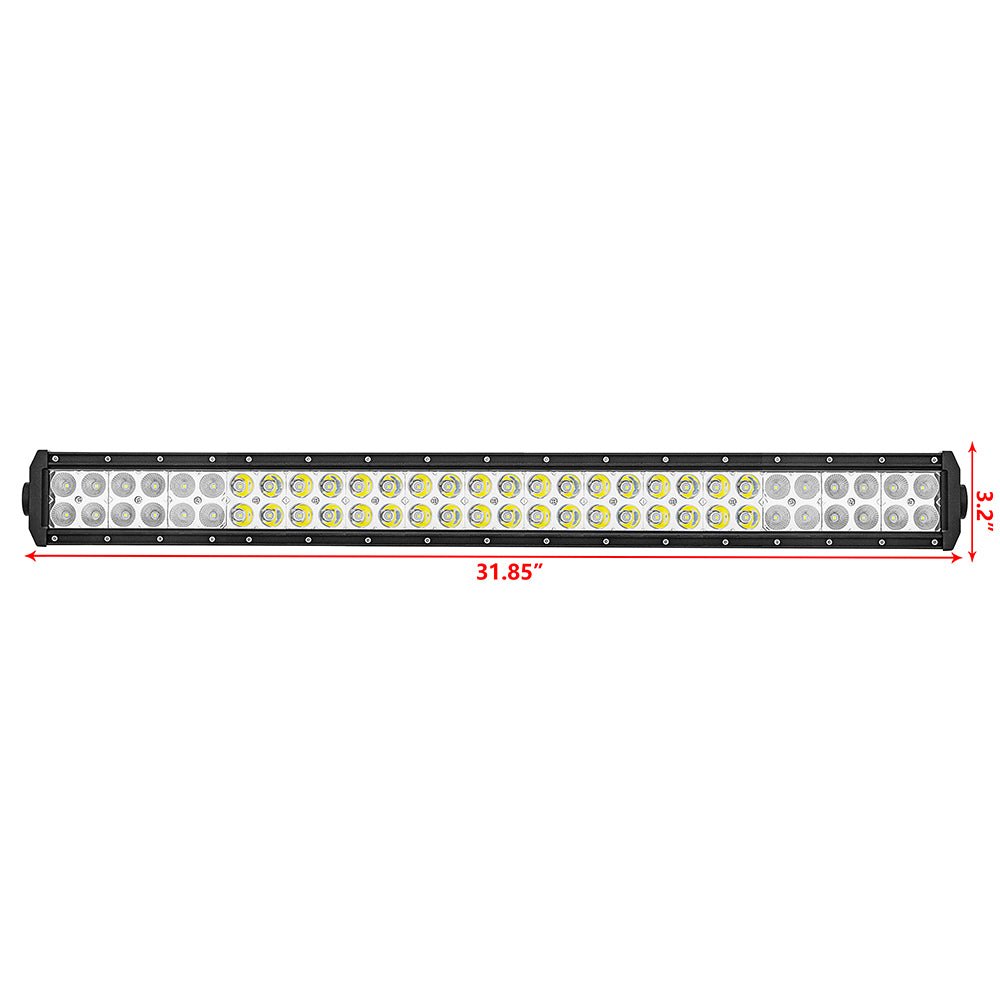 2007-2014 Toyota Cruiser FJ 32" 180W Straight LED Light Bar w/Lower Bumper Mount Brackets & Wiring Kit - Weisen