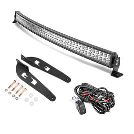 2007 - 2014 Toyota FJ Cruiser Roof 50" 288W Curved LED Light Bar Bracket Mount Kit - WeiSen - 70101036+70202010+70203004