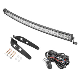 2007 - 2014 Toyota FJ Cruiser Roof 52" 300W Curved LED Light Bar Bracket Mount Kit - WeiSen - 70101036+70202012+70203004