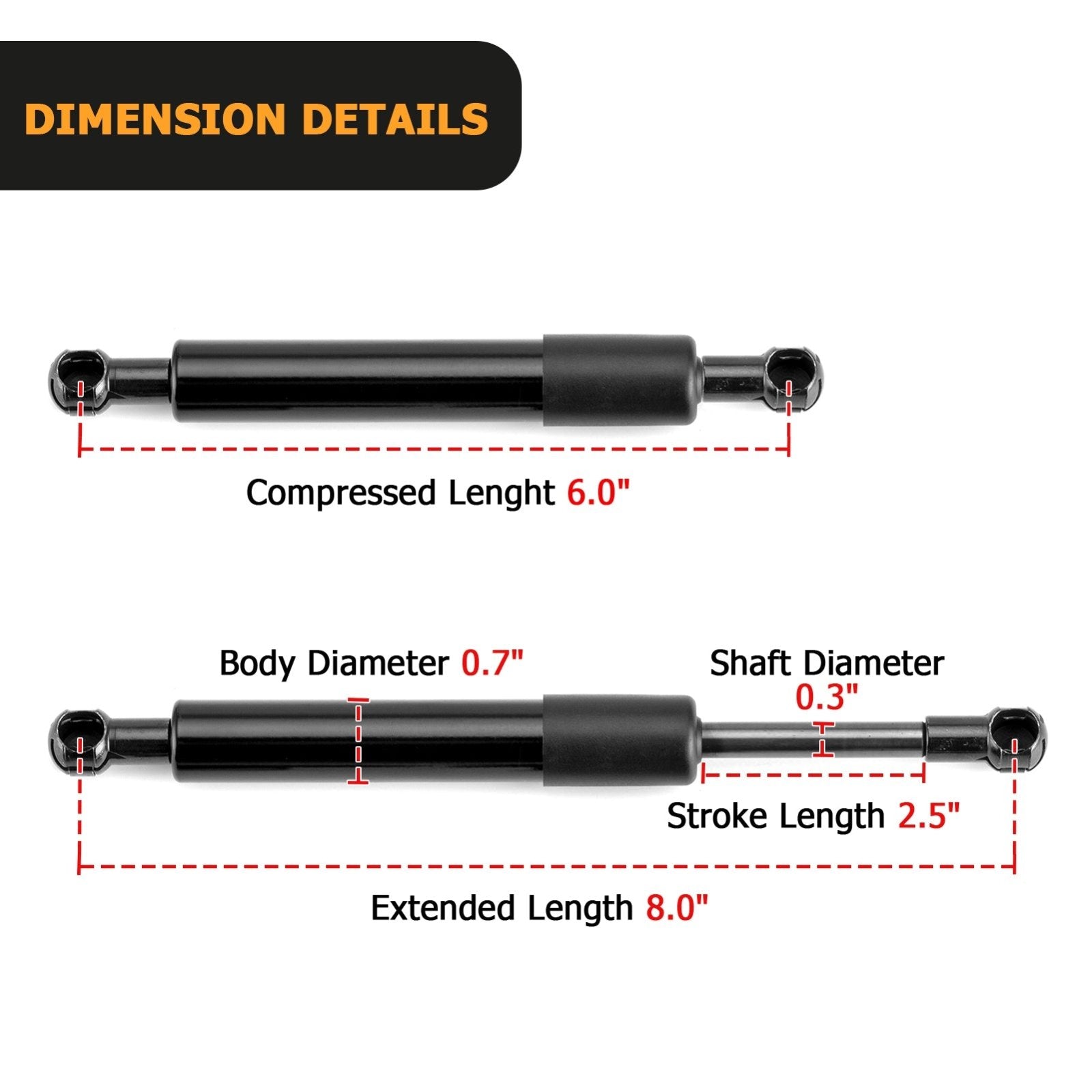 2007-2018 Chevrolet Silverado/Sierra Truck Tailgate Assist Shock Struts Damper Soft Open - Weisen