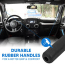 2007 - 2018 Jeep Wrangler JK Aluminum Gloss Black Front Grab Bar Handle Grip Kit - WeiSen - 70307004
