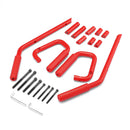 2007 - 2018 Jeep Wrangler JK Red Aluminum Front&Rear Grab Bar Handle Grip Kit - WeiSen - 70307003