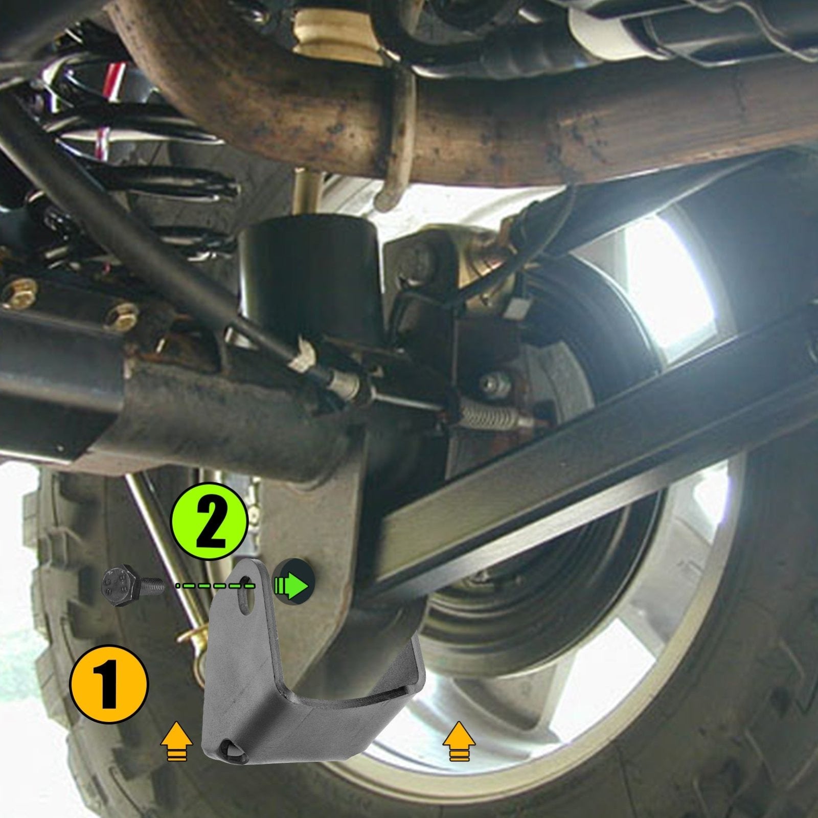 2007-2018 Jeep Wrangler JK Solid Steel Rear Control Arm Skid Plates - Weisen
