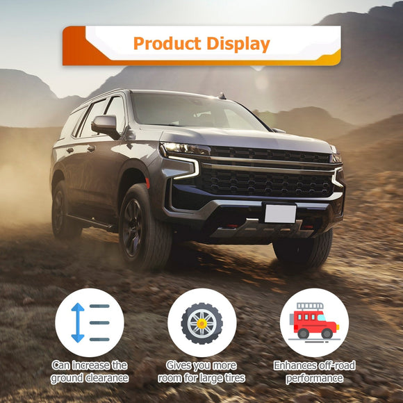 2007 - 2024 Chevy Silverado GMC Sierra 1500 Aluminum Front 2.5" Suspension Lift Kit - WeiSen - 70401034