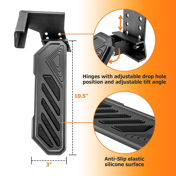 2007 - 2024 Jeep Wrangler JK JL JLU 4xe Gladiator JT Aluminum Alloy Dead Pedal Foot Rest - WeiSen - 70506003