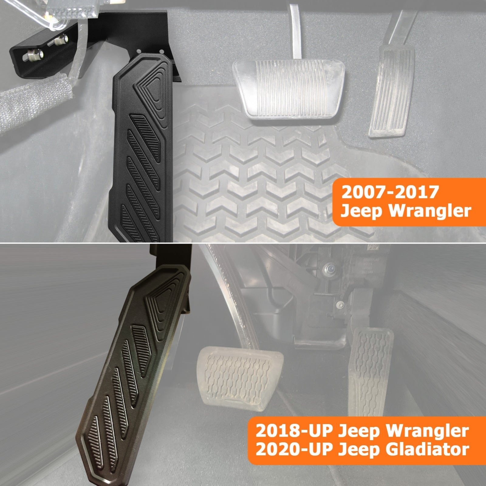 2007-2024 Jeep Wrangler JK JL JLU 4xe Gladiator JT Aluminum Alloy Dead Pedal Foot Rest - Weisen