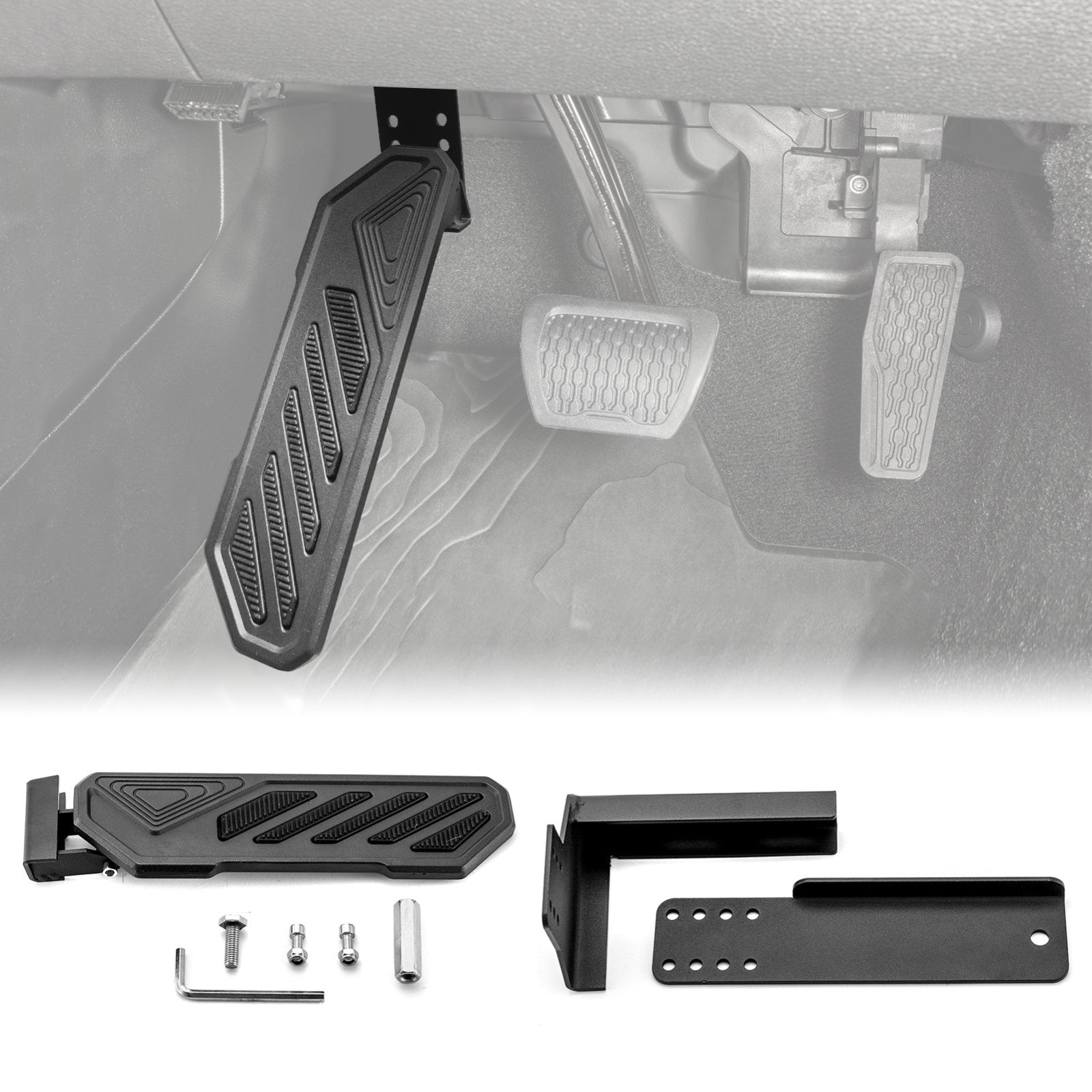 2007-2024 Jeep Wrangler JK JL JLU 4xe Gladiator JT Aluminum Alloy Dead Pedal Foot Rest - Weisen