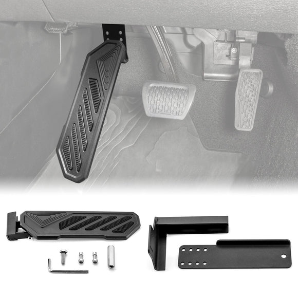 2007 - 2024 Jeep Wrangler JK JL JLU 4xe Gladiator JT Aluminum Alloy Dead Pedal Foot Rest - WeiSen - 70506003