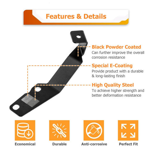 2008 - 2013 Toyota Highlander Bolt - On Heavy - Duty Steel Hood Hinge LED Bracket - WeiSen - 70104061