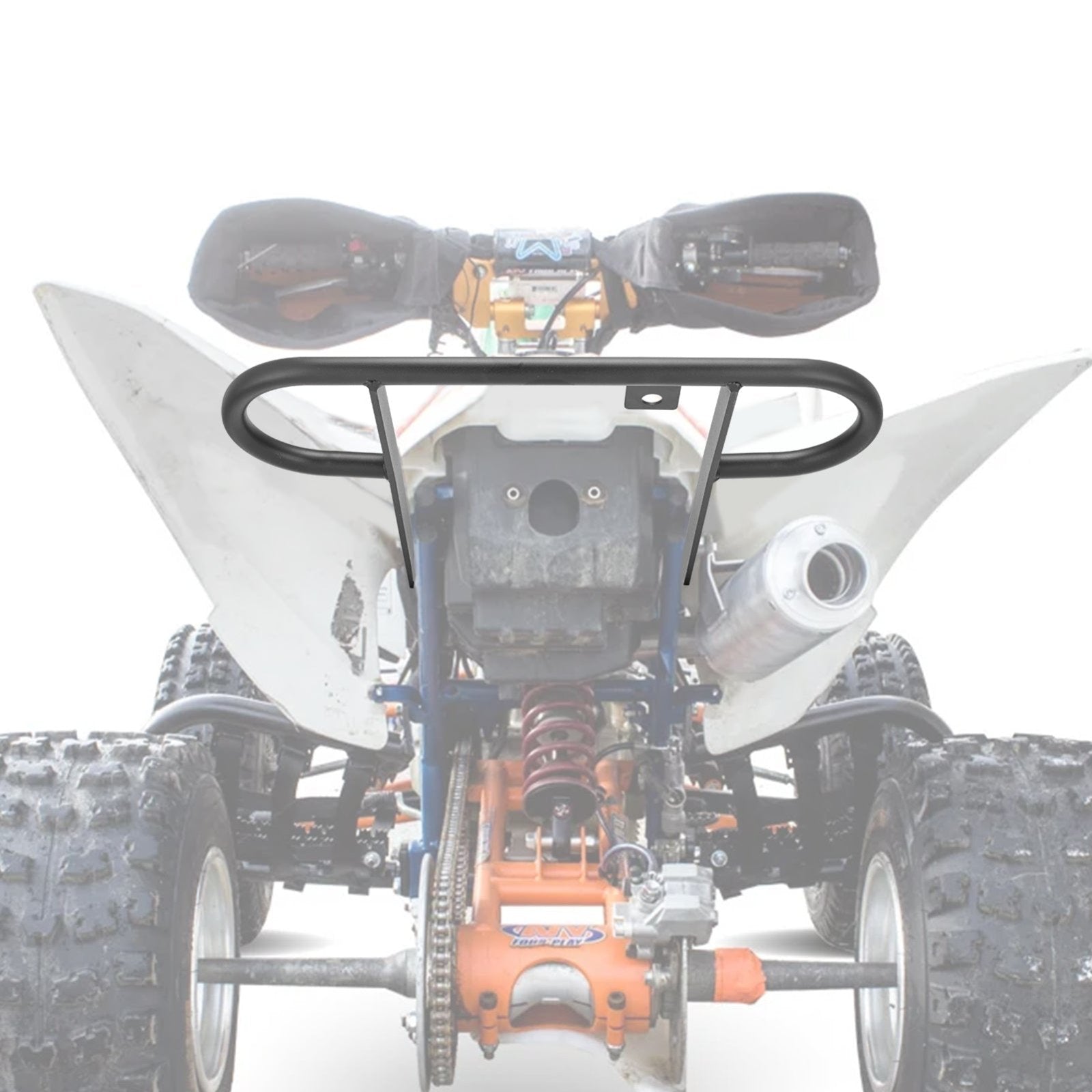 2008-2013 Yamaha Raptor 125 250 ATV Bolt-on Rear Back Wide Grab Bar Bumper - Weisen