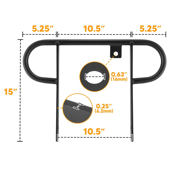 2008 - 2013 Yamaha Raptor 125 250 ATV Bolt - on Rear Back Wide Grab Bar Bumper - WeiSen - 80306002