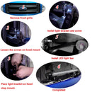 2009 - 2014 Ford F150 Hidden Bumper Grille 32" LED Light Bar Bracket Mount - WeiSen - ZT025