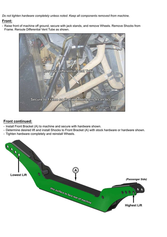 2009 - 2014 Polaris RZR S 800 Adjustable Rise 2 - 3" Front & Rear Full Lift Kit - WeiSen - ZT144