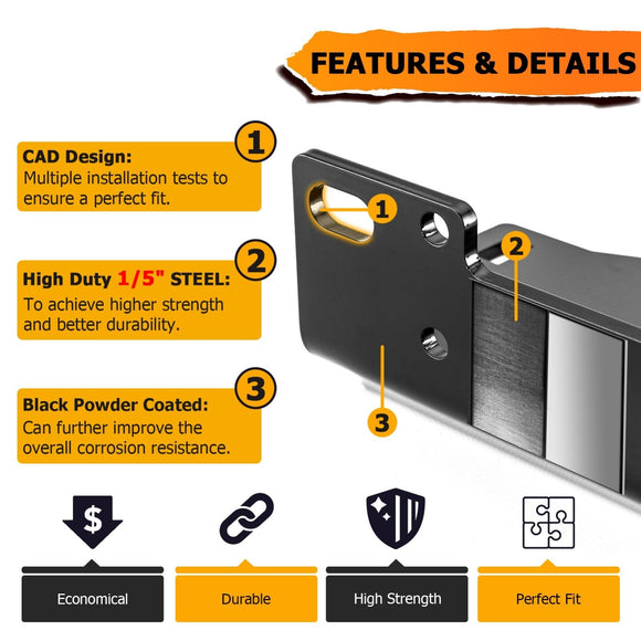 2009 - 2014 Yahmaha Grizzly 550 700 ATV Heavy Duty Steel Winch Mounting Bracket - WeiSen - 80106029