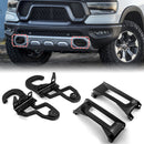2009 - 2018 Dodge Ram 1500 Front Tow Hooks & Bezel Bracket Kit #68196982AA - WeiSen - 70304012+70304020