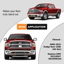 2009 - 2018 Dodge Ram 1500 Heavy Duty Solid Steel Front Bumper Tow Hooks - WeiSen - 70304020