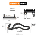 2009 - 2018 Dodge Ram 1500 Heavy Duty Solid Steel Front Bumper Tow Hooks - WeiSen - 70304020