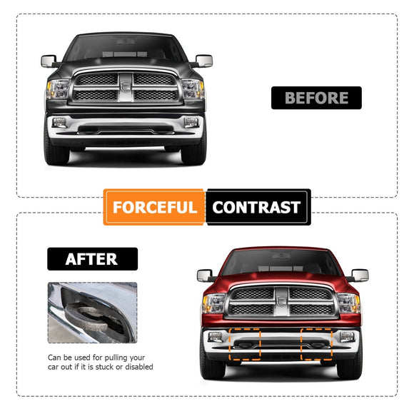 2009 - 2018 Dodge Ram 1500 Heavy Duty Solid Steel Front Bumper Tow Hooks - WeiSen - 70304020