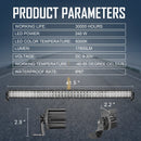 2010 - 2018 Dodge Ram 2500 3500 Hidden Bumper 42" LED Light Bar Brackets Wire - WeiSen - ZT014+LED009-A