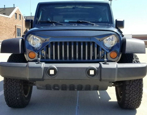 2010 - 2018 Jeep Wrangler JK 4WD LED Cube Fog Light Pods Bumper Bracket - WeiSen - ZT159