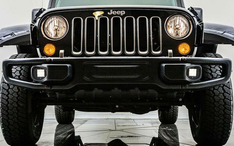 2010-2018 Jeep Wrangler JK 4WD LED Cube Fog Light Pods Bumper Bracket - Weisen