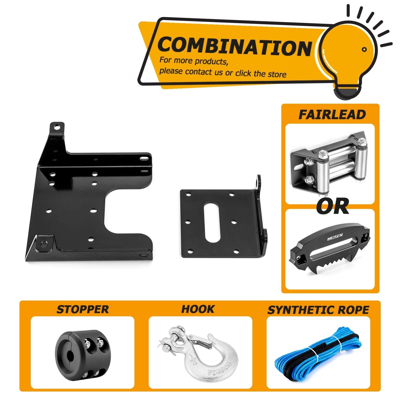 2010-2020 Can-Am Commander 800/1000 Winch Mounting Plate Kit - Weisen