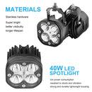 2010 - 2024 Toyota 4Runner Hood Side Pillar 40W LED Light Pods Brackets Wiring Harness Kit - WeiSen - ZT080 - A+70201006+WI001