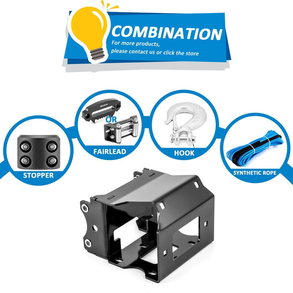 2011 - 2024 Polaris Sportsman 400 450 500 550 570 800 850 Steel Winch Mounting Plate - WeiSen - 80106015