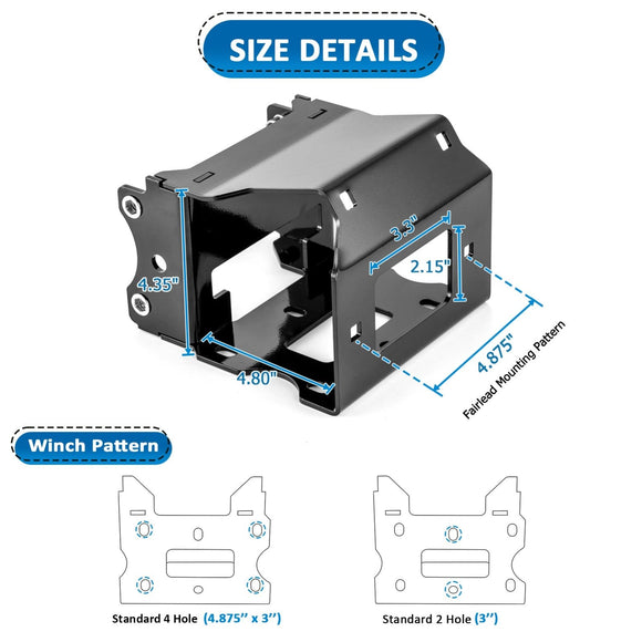 2011 - 2024 Polaris Sportsman 400 450 500 550 570 800 850 Steel Winch Mounting Plate - WeiSen - 80106015