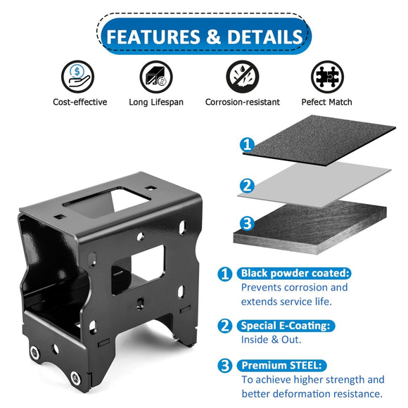2011 - 2024 Polaris Sportsman 400 450 500 550 570 800 850 Steel Winch Mounting Plate - WeiSen - 80106015