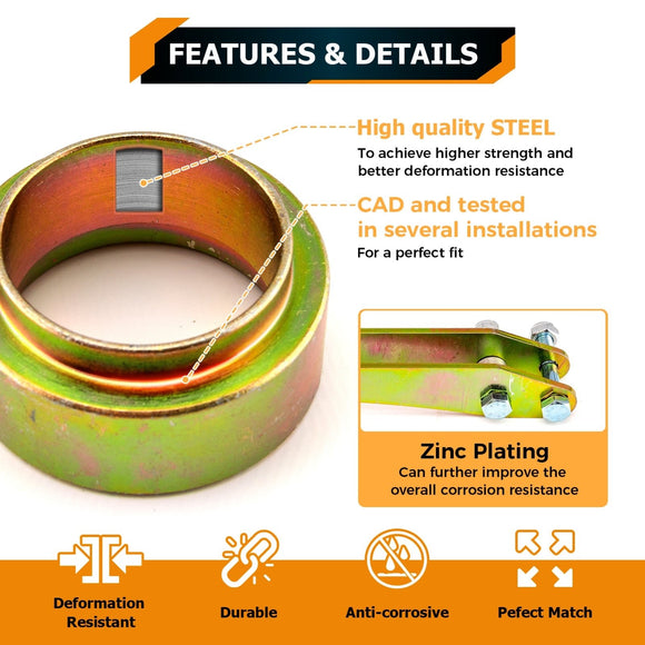 2011+ Honda Recon 250 Heavy Duty Steel Front & Rear 1.5" Suspension Lift Kit - WeiSen - 80401082