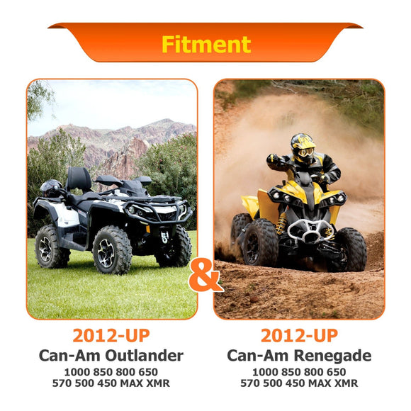 2012 - 2024 Can - Am Outlander & Renegade Solid Steel Rear Receiver Hitch - WeiSen - 80107008