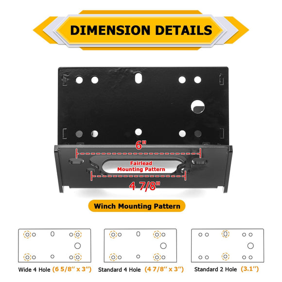 2012 - 2024 Kawasaki Teryx/4 750 800 Heavy - Duty Steel UTV Winch Mounting Bracket - WeiSen - 80106021