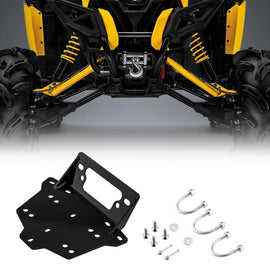 2013 - 2018 Can - Am Maverick 1000R & Turbo UTV Winch Mounting Plate Bracket Kit - WeiSen - 80106005