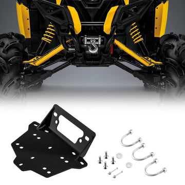 2013 - 2018 Can - Am Maverick 1000R & Turbo UTV Winch Mounting Plate Bracket Kit - WeiSen - 80106005