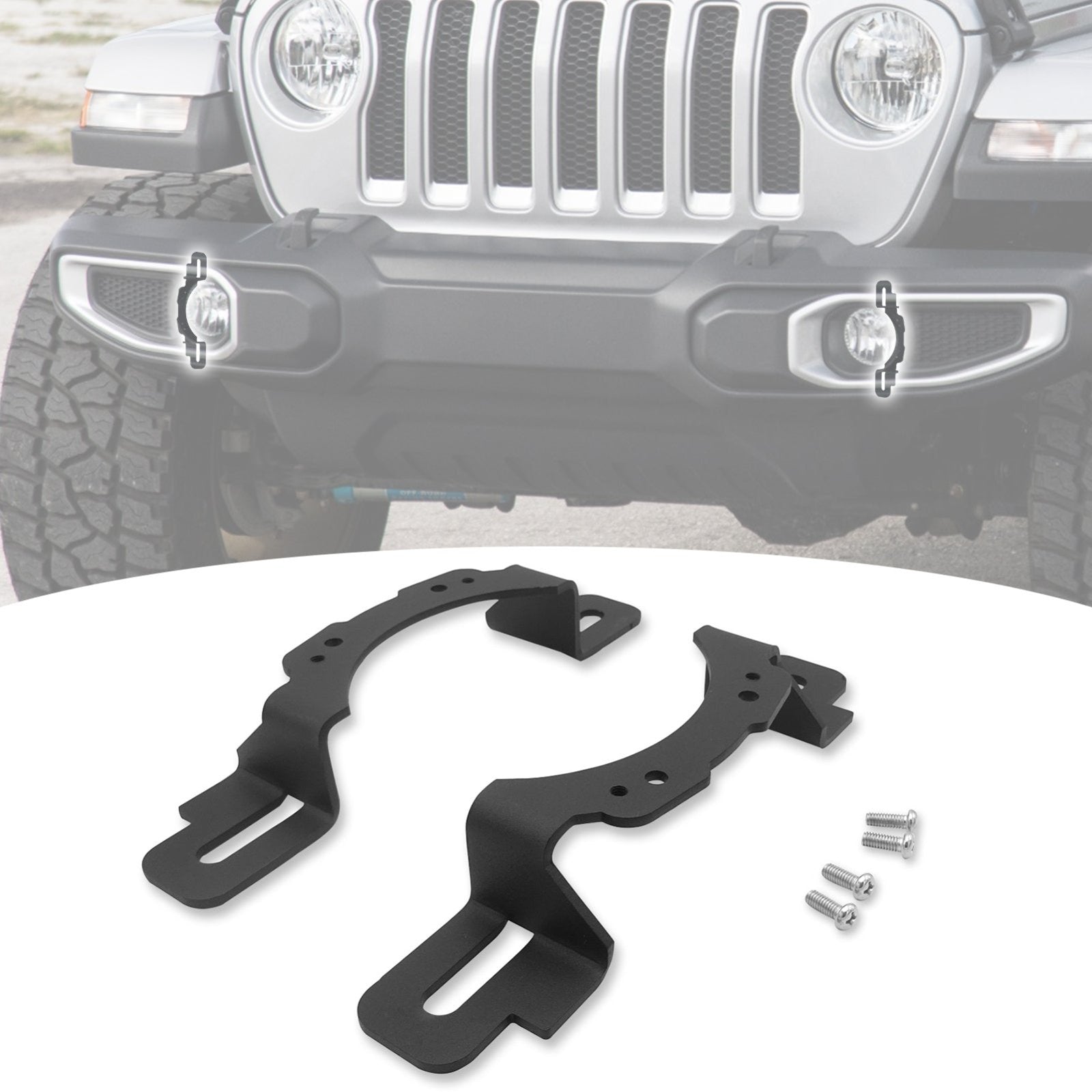 2013-2018 Jeep Wrangler & 2018-2023 Wrangler JL Bumper 4" LED Fog Light Pod Bracket - Weisen