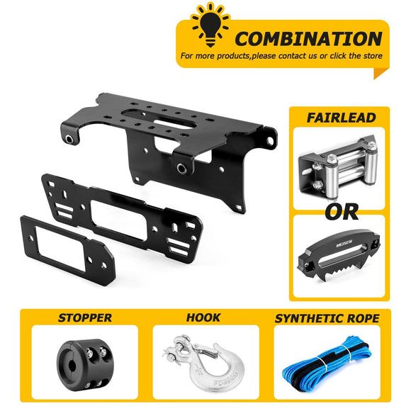 2013 - 2019 Polaris Range 570/900/100 Full Size Steel Winch Mounting Bracket (Not fit Round Tube Frame Ranger 570) - WeiSen - 80106012