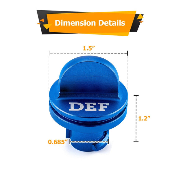 2021 - 2023 Jeep Gladiator/Wrangler 3.0L Diesel Aluminum Diesel Exhaust Fluid Cap - WeiSen - 70520001
