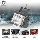 2013 - 2019 Polaris Ranger 900XP 570 Pillar Hood LED Pod Light PRO - FIT Cage Brackets - WeiSen - ZT095+LED002+WI005 - A