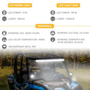 2014 - 2022 Polaris RZR 900 XP 1000 Upper Roof 32" LED Light Bar Bracket Wire Kit - WeiSen - ZT007 - A+ZT001+LED003+LED005+WI004