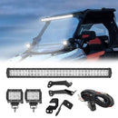 2014 - 2022 Polaris RZR 900 XP 1000 Upper Roof 32" LED Light Bar Bracket Wire Kit - WeiSen - ZT007 - A+ZT001+LED003+LED005+WI004