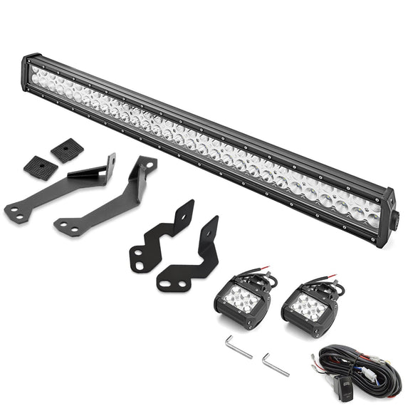 2014 - 2022 Polaris RZR 900 XP 1000 Upper Roof 32" LED Light Bar Bracket Wire Kit - WeiSen - ZT007 - A+ZT001+LED003+LED005+WI004