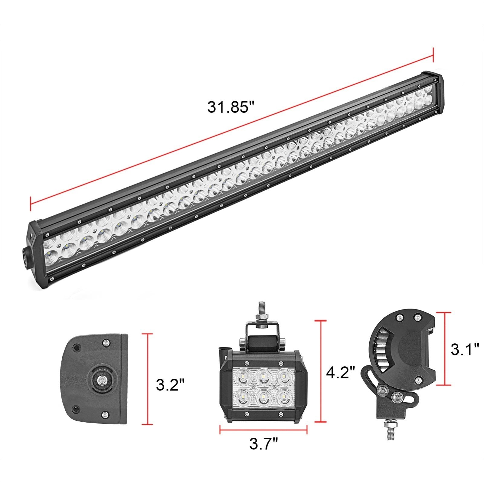 2014-2022 Polaris RZR 900 XP 1000 Upper Roof 32" LED Light Bar Bracket Wire Kit - Weisen